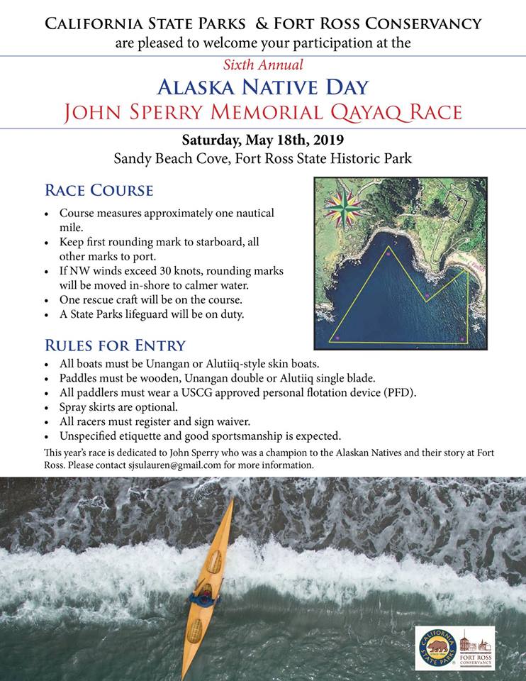 Flyer for Alaska Native Day at Fort Ross May 18, 2019