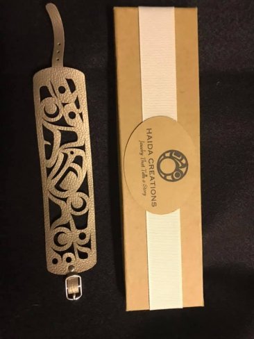 Haida bracelet with eagle design